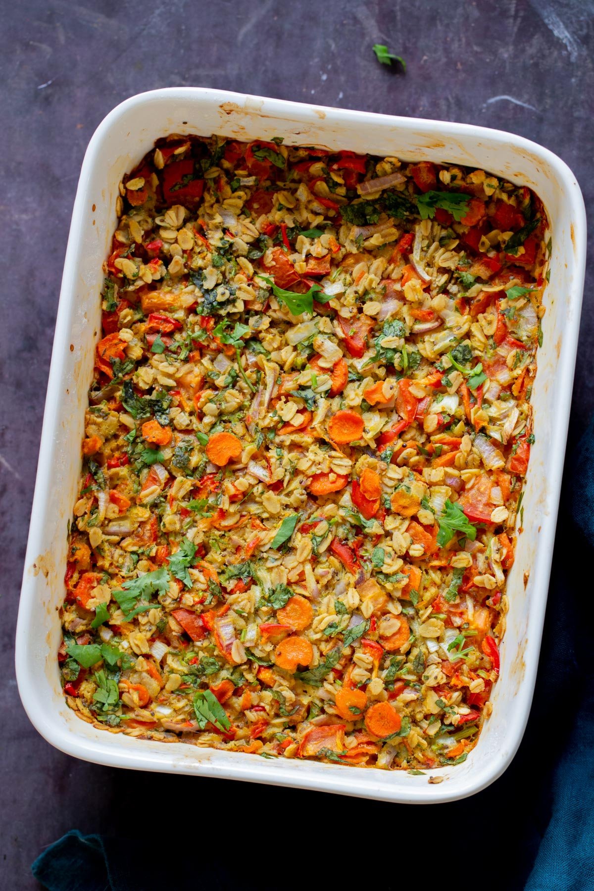 Spiced Savory Baked Oatmeal With Veggies - gmedia
