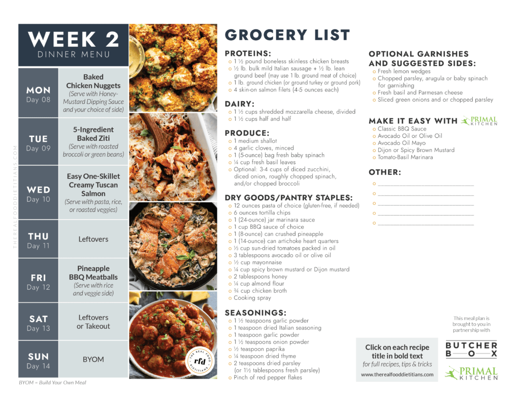 Easy Recipes Using Pantry Freezer Ingredients Meal Plan Grocery List Included - gmedia