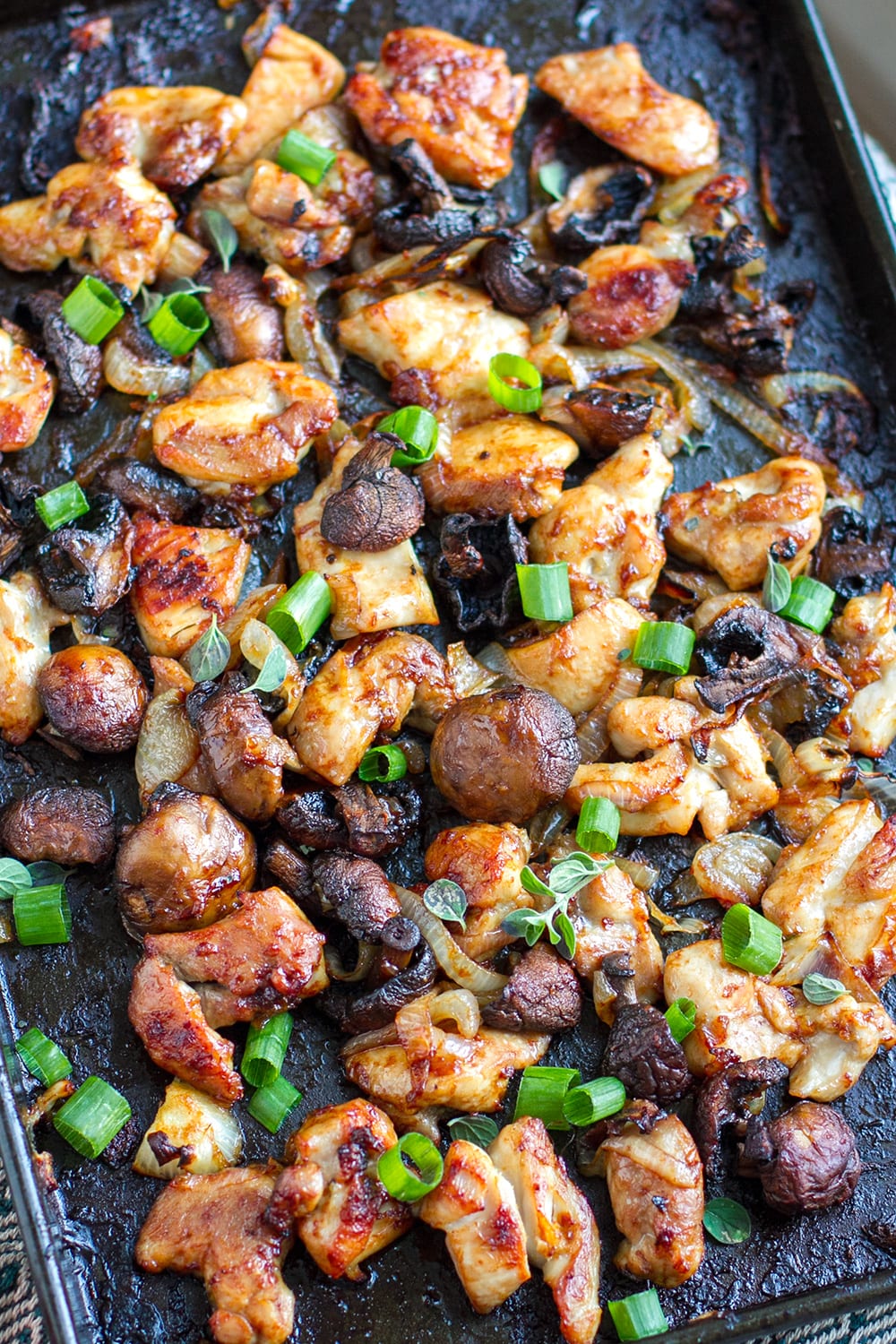 Balsamic Chicken Mushrooms Sheet Pan Bake - gmedia