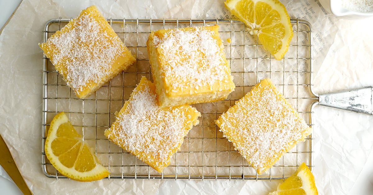 Coconut Lemon Slice Gluten Free Low Carb - gmedia