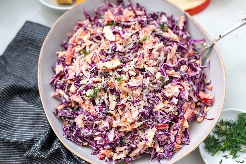Red Cabbage Coleslaw With Apple Parmesan - gmedia