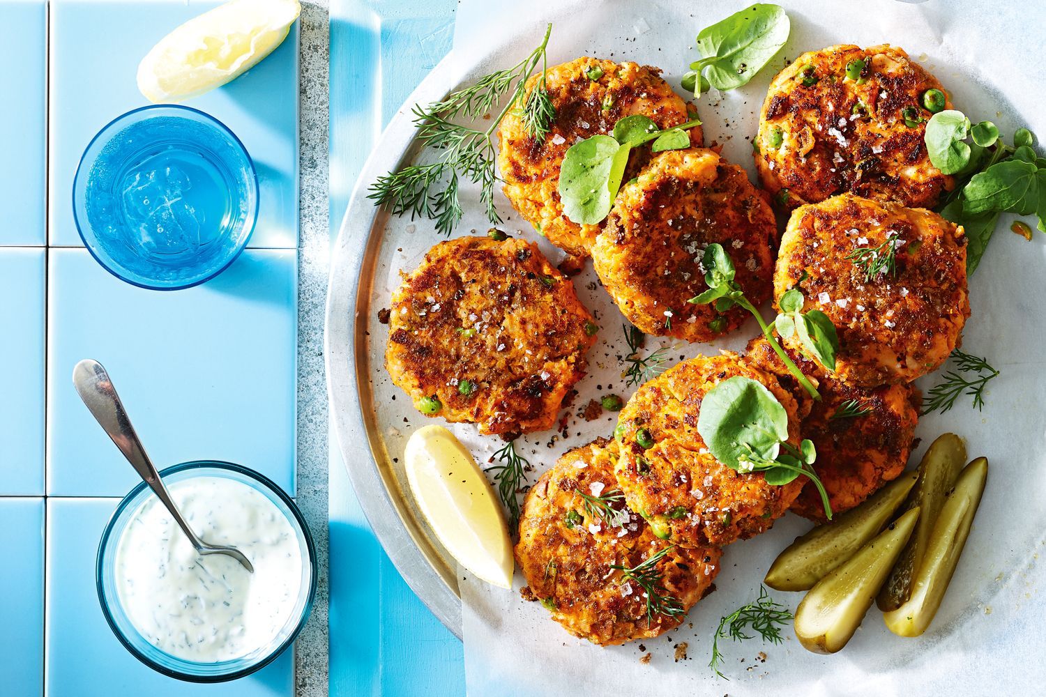 Salmon Fish Cakes With Sweet Potatoes Peas - gmedia