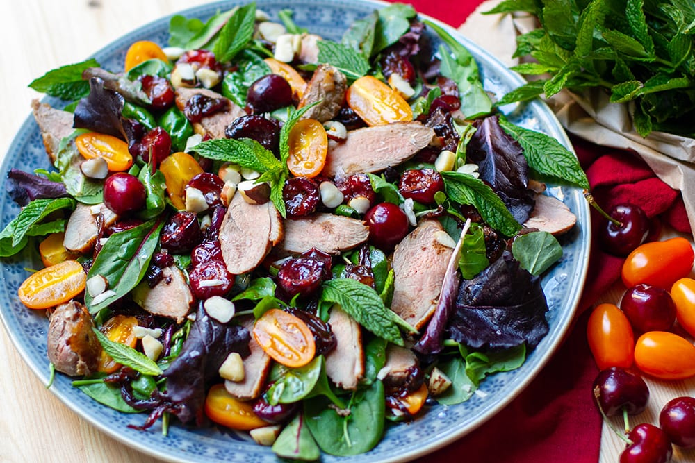Duck Salad With Balsamic Cherries - gmedia