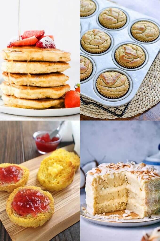 Coconut flour keto recipes: pancakes, muffins, bread, cake