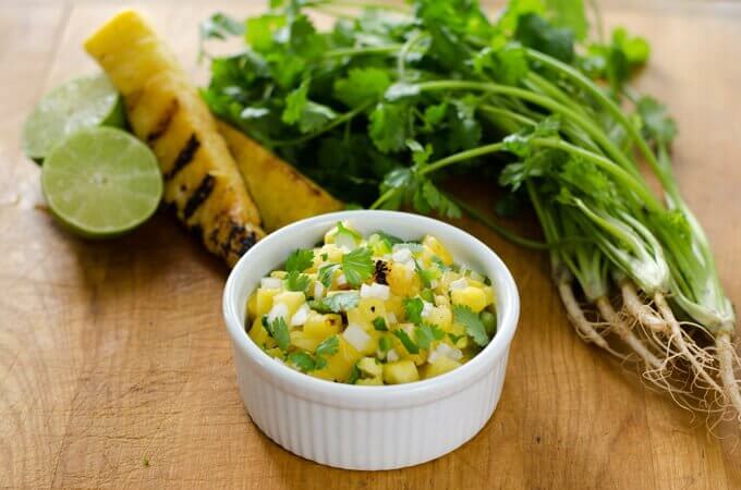 Grilled pineapple salsa