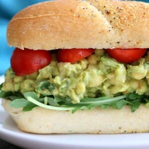 Spicy Avocado Chickpea Salad Sandwich | https://veganricha.com #vegan #soyfree #chickpea #avocado #glutenfree #veganricha #vegan