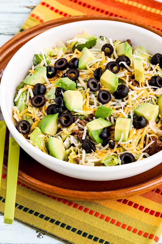 close-up photo Perfect Low-Carb Taco Salad