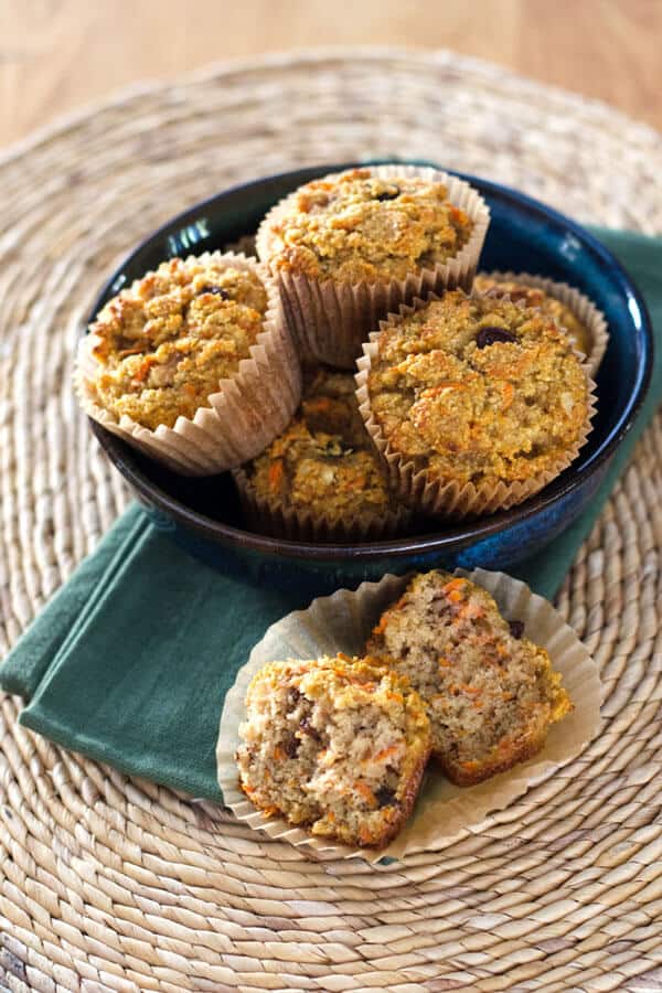 An easy paleo carrot raisin muffin recipe with cinnamon and walnuts - gluten-free, grain-free, dairy-free and refined sugar-free. Bake ahead and freeze! |cookeatpaleo.com