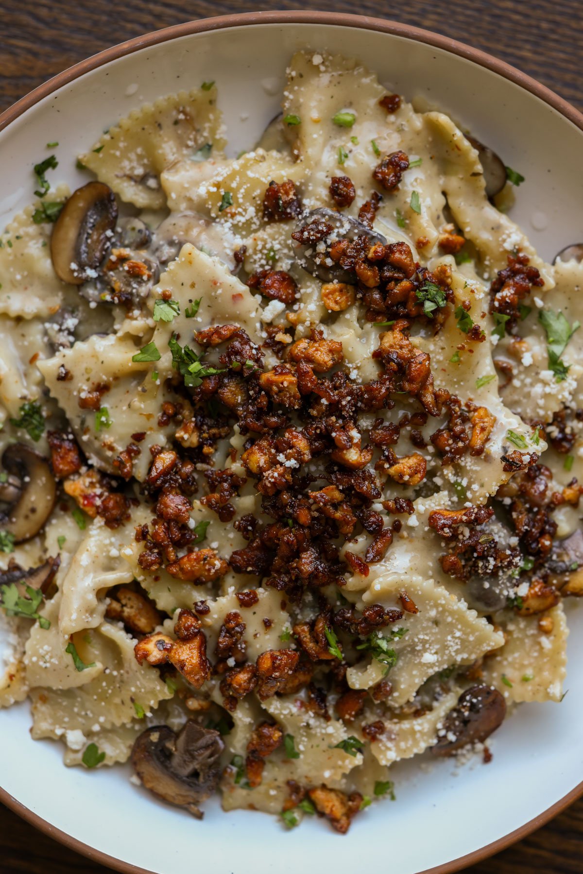 bowl of chili miso pasta