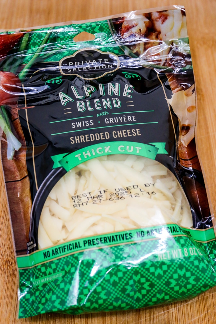 Gruyere cheese for Crustless Spinach Quiche